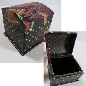 Red Hat Ring Gift Box with Domed Lid & Soft Felt inside Susan Winget Bob's Boxes